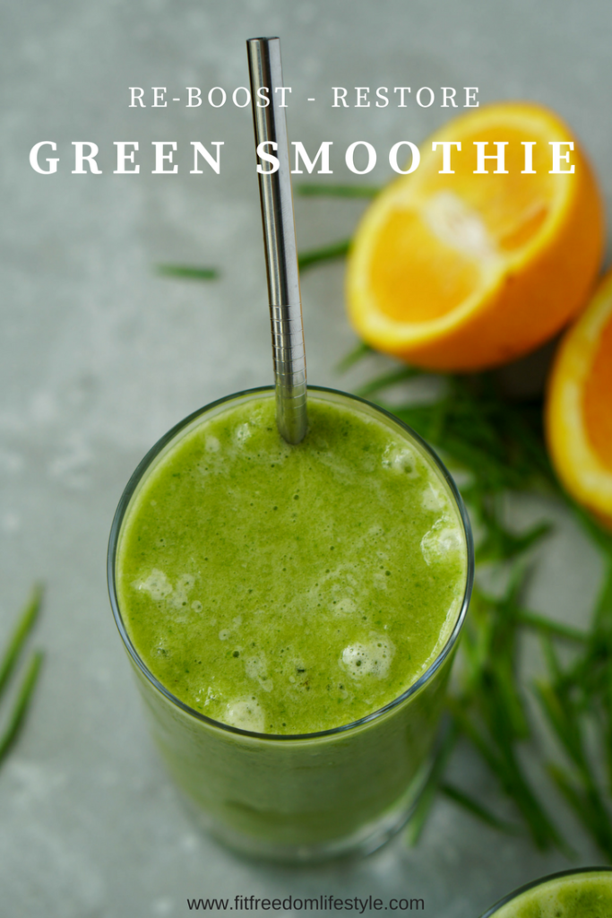 green smoothie, green smoothie for weight loss, restore, reboost, energy, smoothie, detox smoothie, detox, healthy smoothie, smoothies for the summer