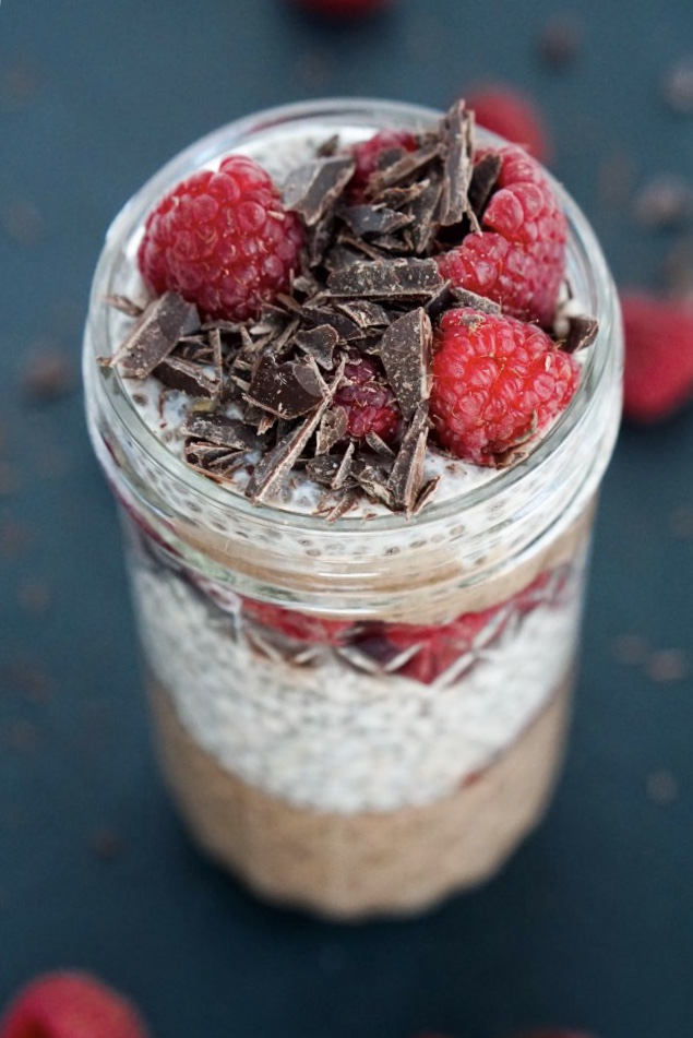 Chocolate + Raspberry Chia Seed Pudding - Fit Freedom Lifestyle
